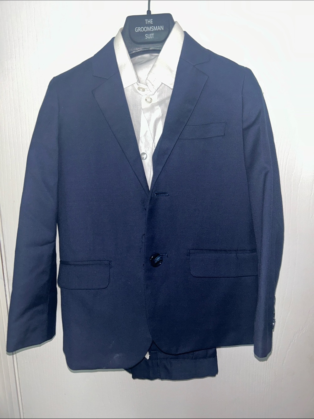 Boys Navy 4 piece suit Set